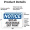 Signmission Not An Accessible Access Point OSHA Notice Sign, Vinyl Decal, 10in W x 7in L, 2PK OS-2PACK-NS-D-710-L-15132 - alternate 5